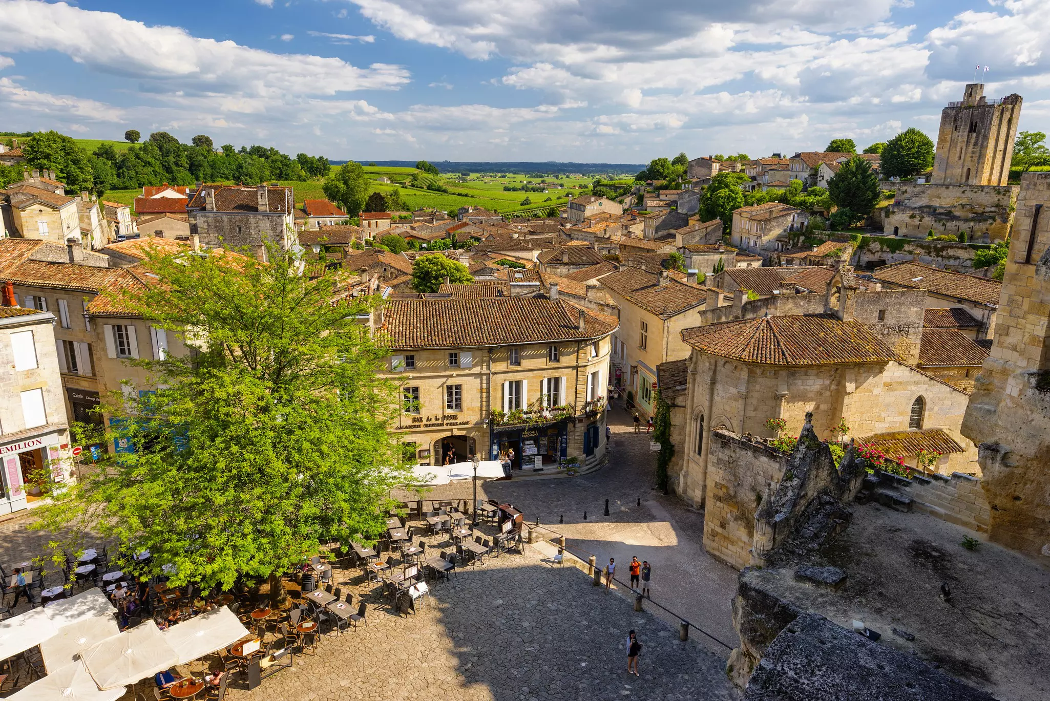 View of St Emilion in Bordeaux.