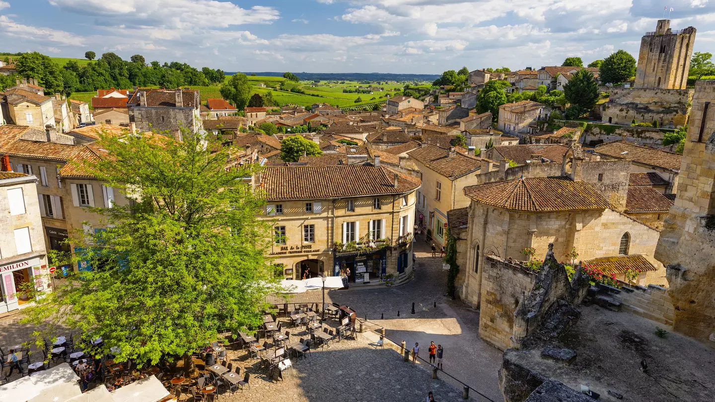 View of St Emilion in Bordeaux.