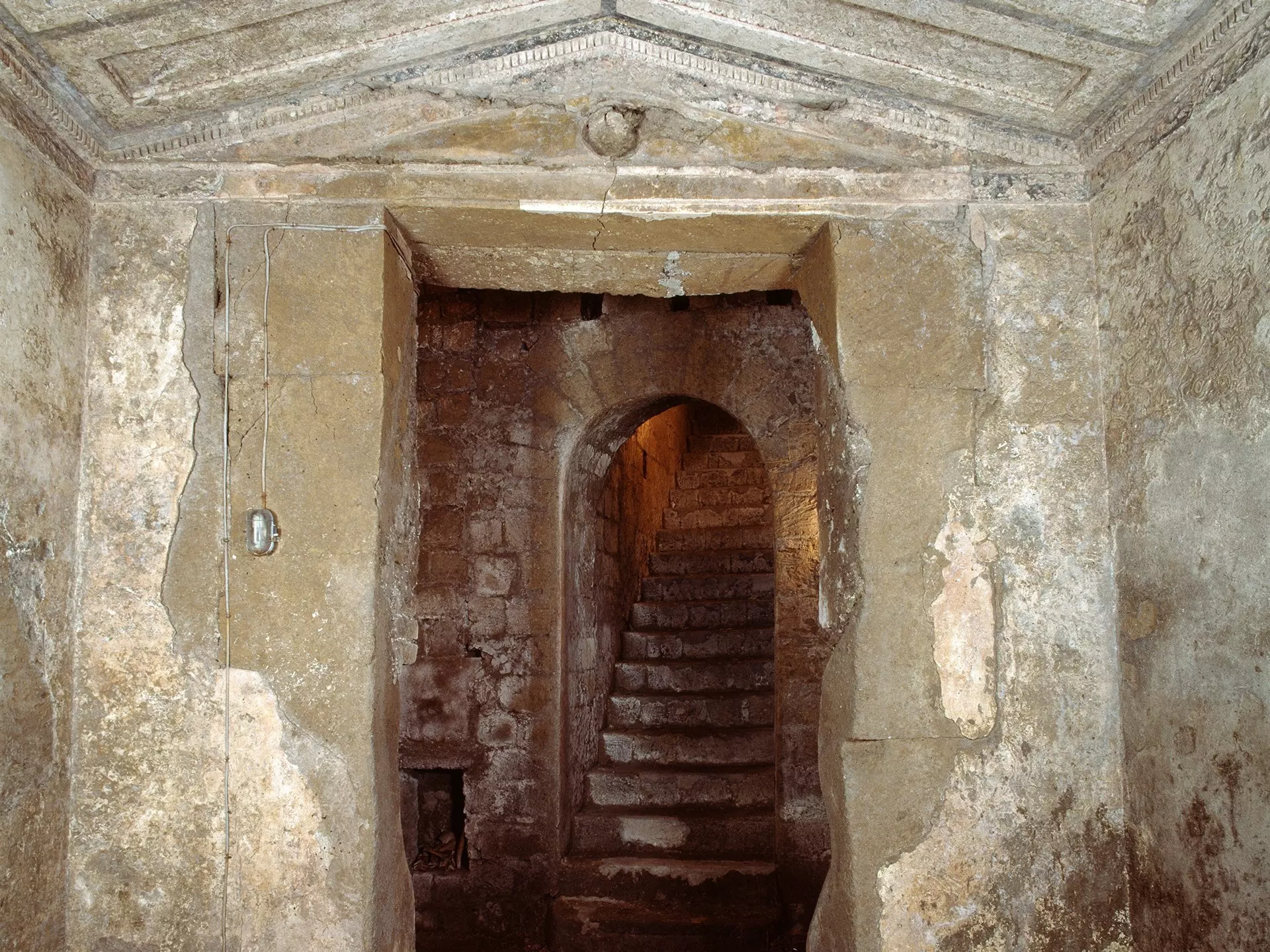 Ancient stairwell leads to the burial chambers