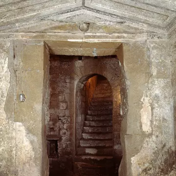 Ancient stairwell leads to the burial chambers