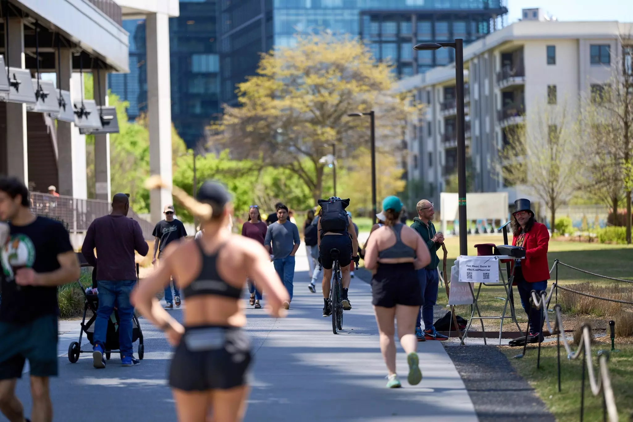 Joggers and runners on the BeltLine, Atlanta, Georgia, USA