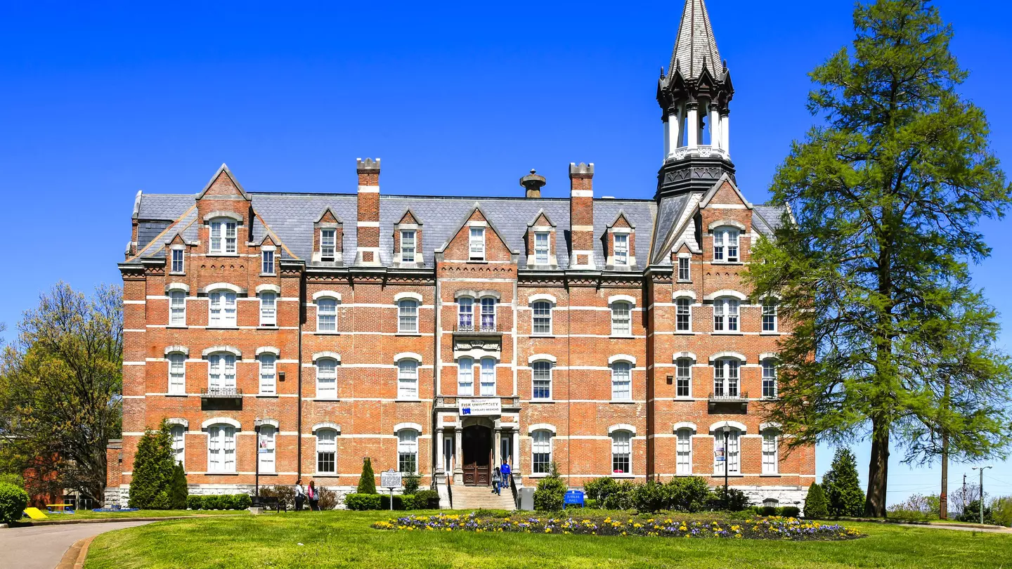 Exterior of the Jubilee Hall building on Fisk University campus in Nashville TN.