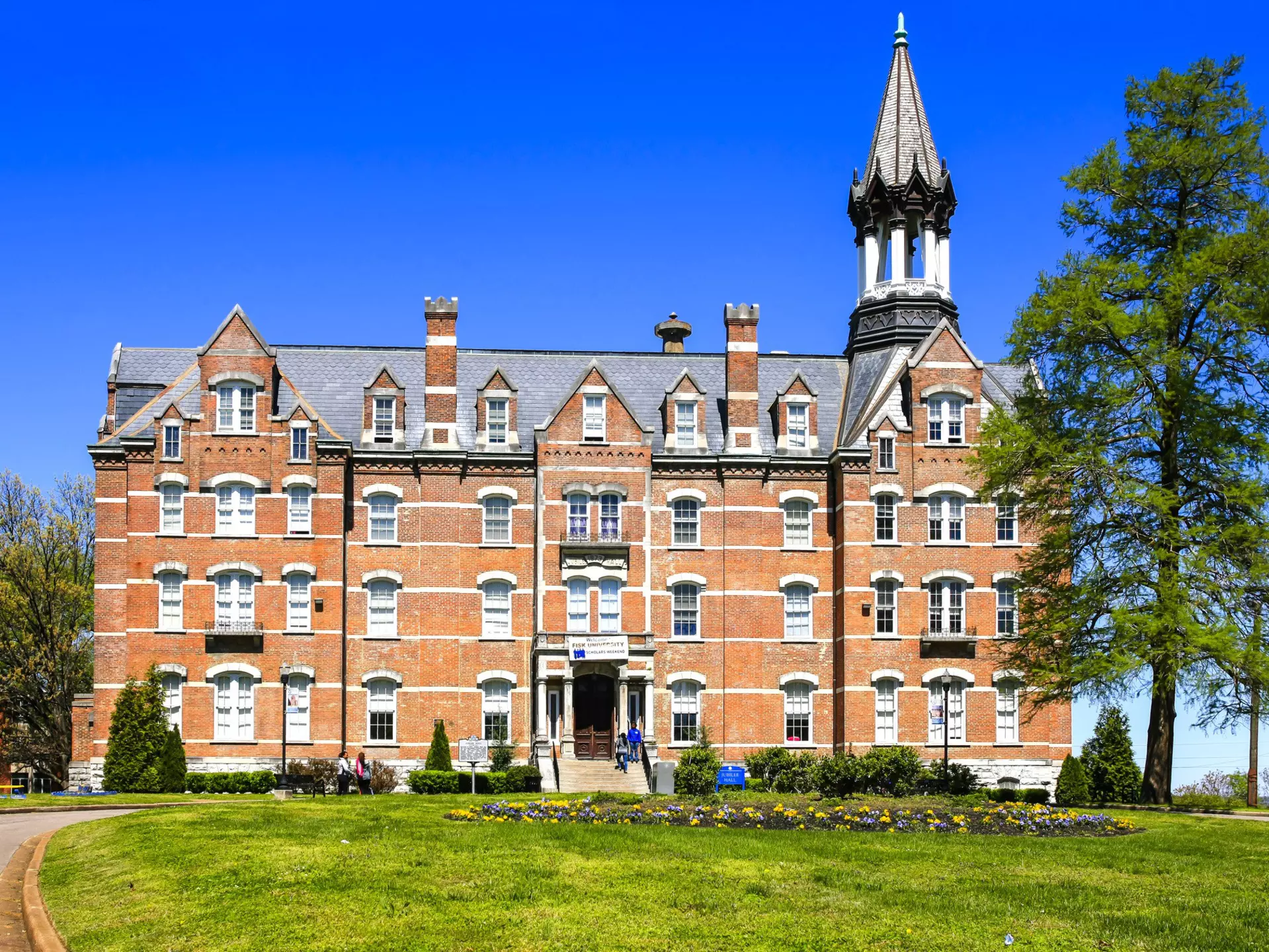Exterior of the Jubilee Hall building on Fisk University campus in Nashville TN.