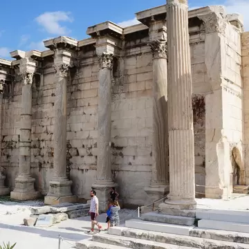 Athens, Greece  - October 12 2022: Remains of Emperor Hadrian's library; Shutterstock ID 2237007297; your: Erin Lenczycki; gl: 65050; netsuite: Digital; full: POI