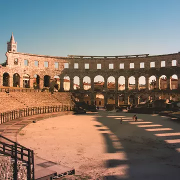 The Pula Amphitheater or Pula Colosseum is a well-preserved ancient Roman amphitheater located in Pula, Istria, Croatia., License Type: media, Download Time: 2026-02-23T00:05:59.000Z, User: LP_YKhanna, Editorial: false, purchase_order: 65050 - Digital Destinations and Articles, job: LP, client: App Content, other: Yuvraj Khanna