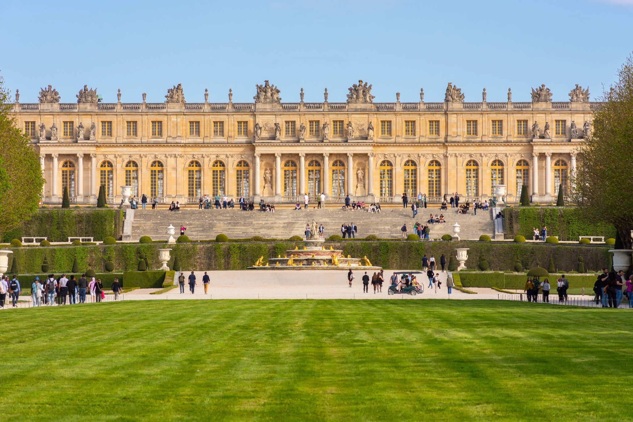 Versailles Palace and gardens in Paris.