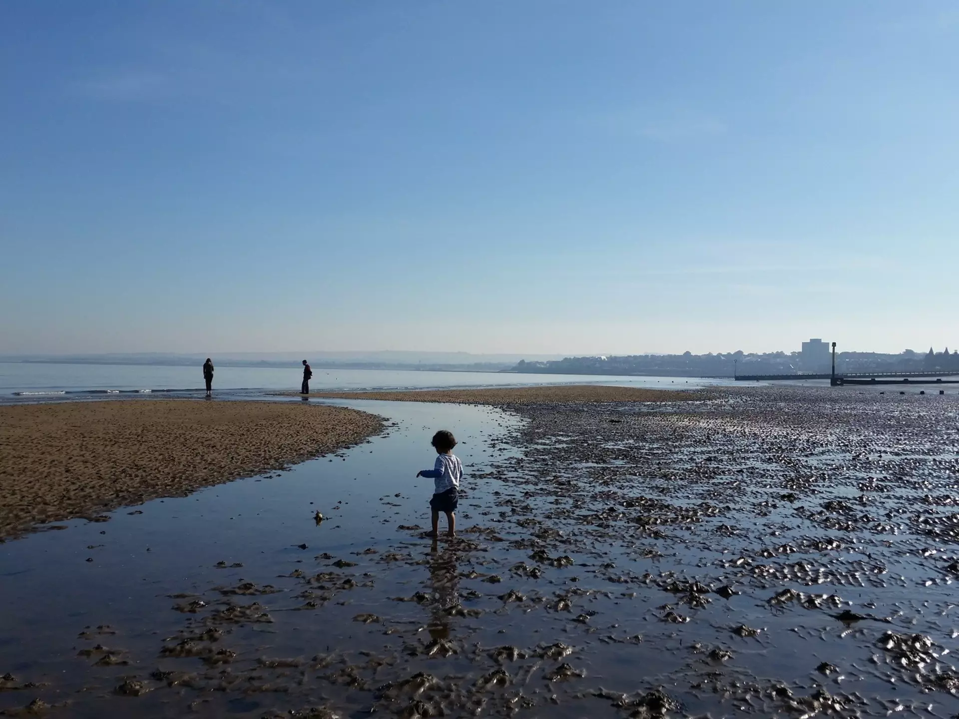 Portobello beach just after the tide has gone out
