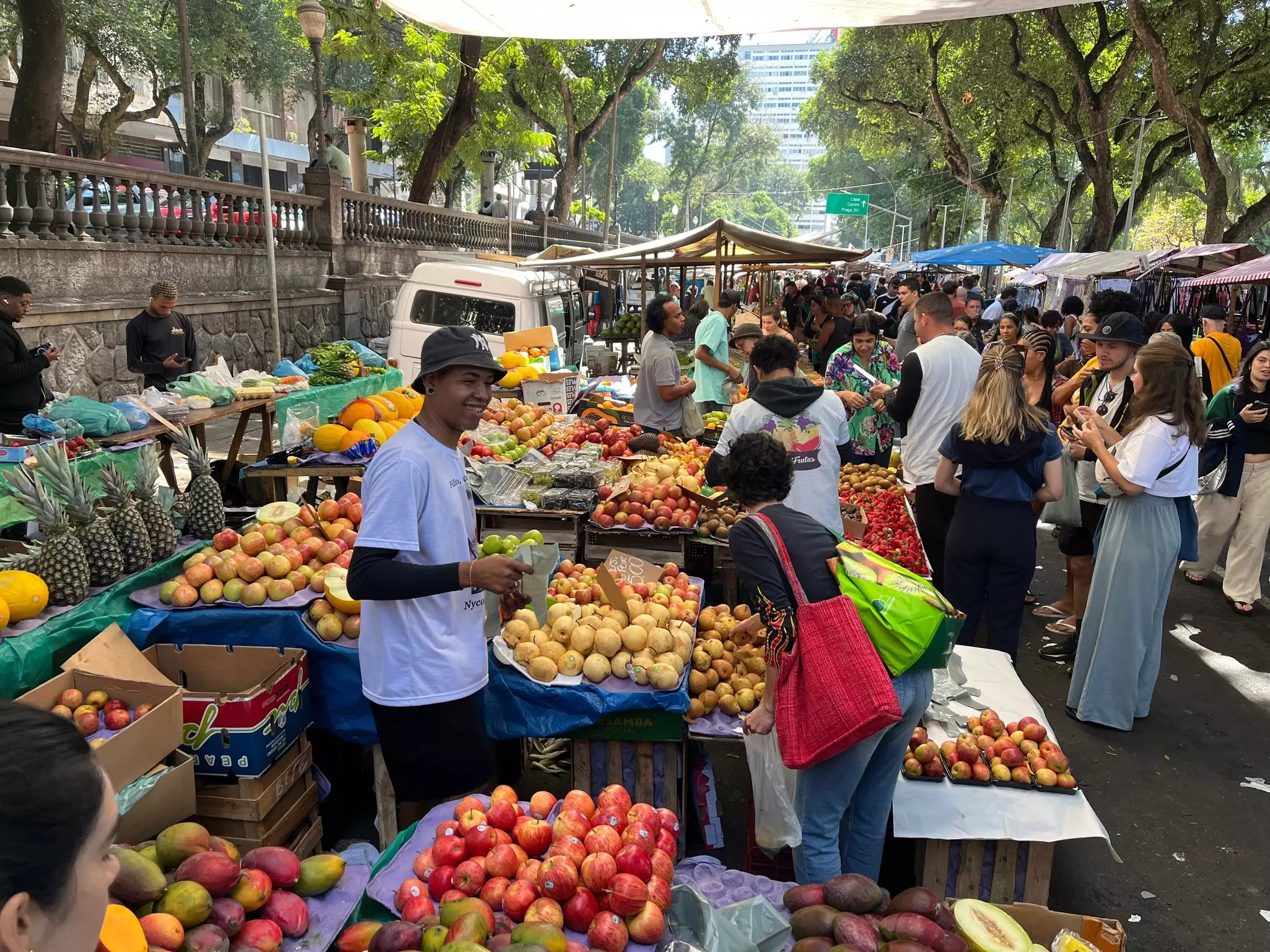Fruits are offered at the market in Gloria Rio de Janeiro Brazil