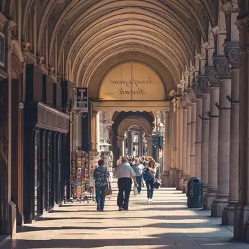 The famous porticoes of Turin are made for strolling. Aliaksandr Antanovich/Shutterstock
