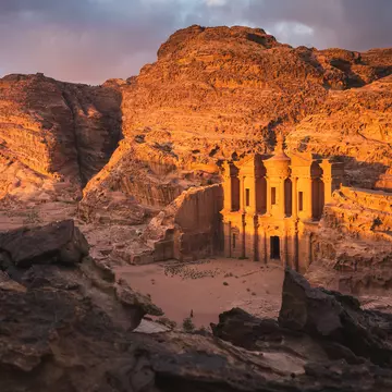 The ancient city of Petra at sunrise, Jordan. Punnawit Suwattananun/Shutterstock