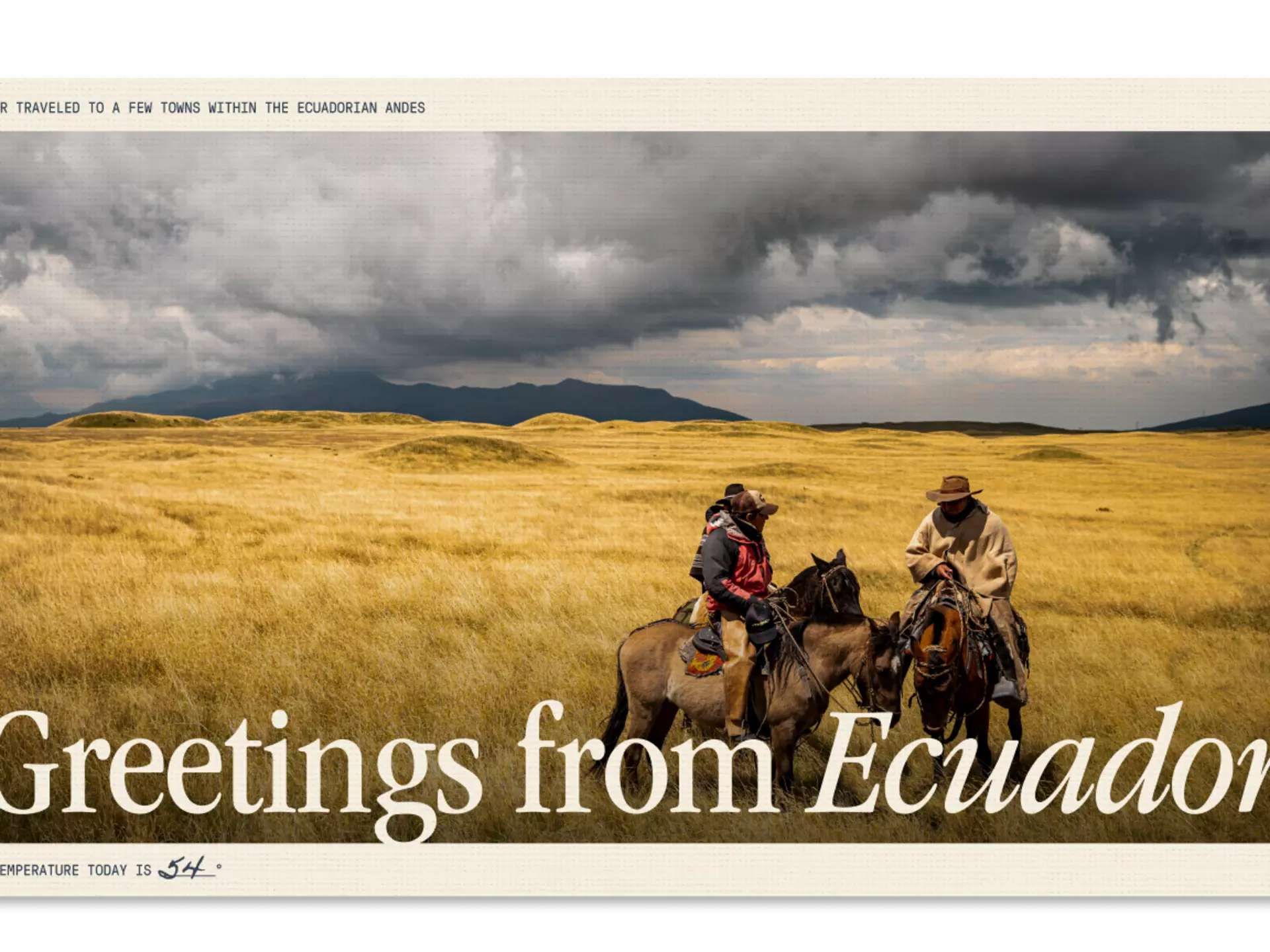 Greetings from Ecuador