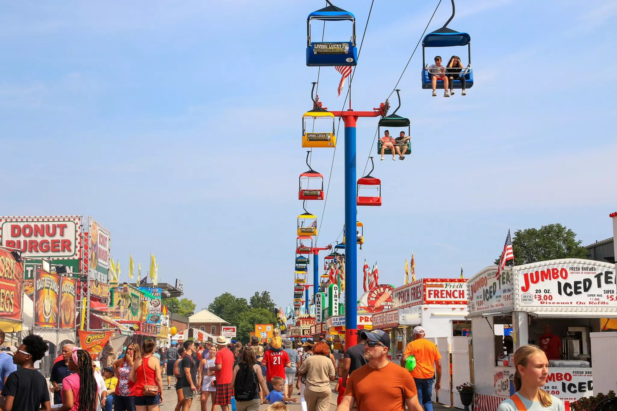 Sky Glider over the midway at the Ohio State Fair in August 2024.