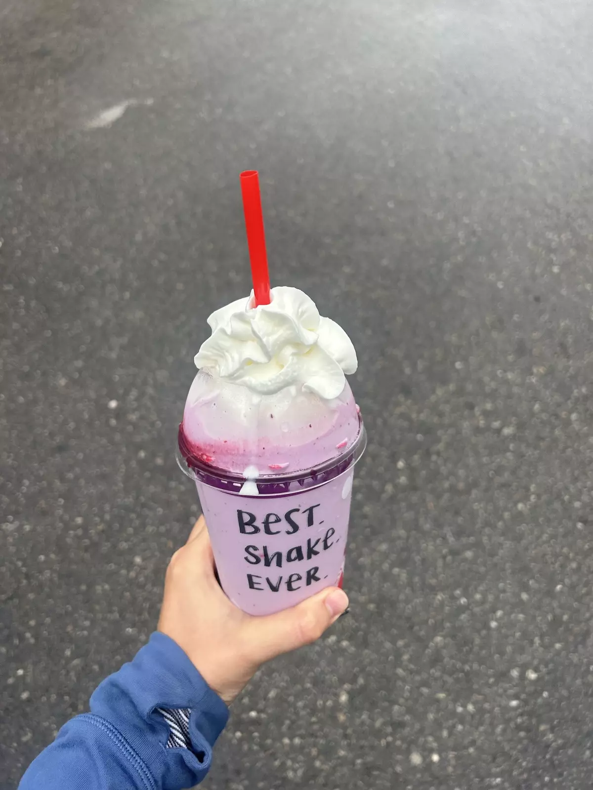 Huckleberry Milkshake from Huck's Grill at St Regis Travel Center