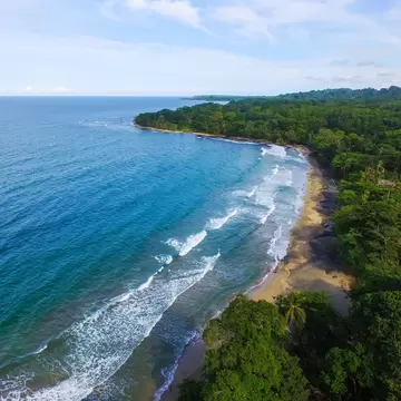 Aerial Image from Puerto Viejo, Costa Rica.