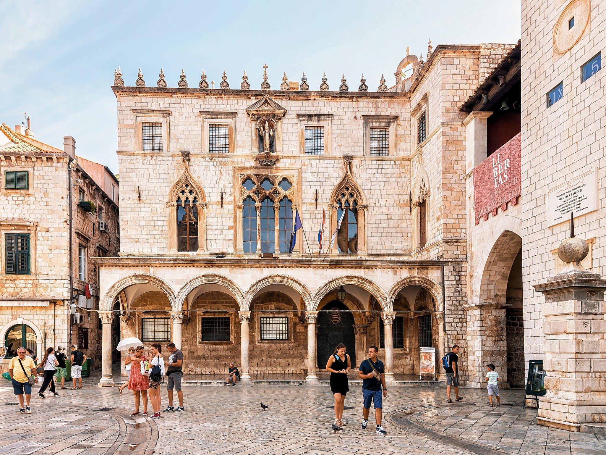 Dubrovnik, Croatia - August 20, 2016: People at Sponza Palace at Stradun Street in the Old city of Dubrovnik, Croatia., License Type: media, Download Time: 2026-02-23T21:44:42.000Z, User: LP_YKhanna, Editorial: true, purchase_order: 65050 - Digital Destinations and Articles, job: LP, client: App Content, other: Yuvraj Khanna