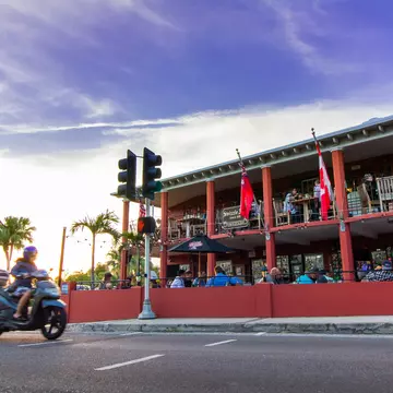 Bermuda - May 5 2017: The Swizzle Inn Pub and Restaurant, a Bermuda destination for good food and drink, home to the "Rum Swizzle".; Shutterstock ID 1767758654; your: AnneMarie McCarthy; gl: 65050; netsuite: Online Editorial; full: Bermuda when to go