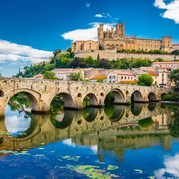 Old Bridge And Cathedral In Beziers - Hérault, Occitanie, France, Europe