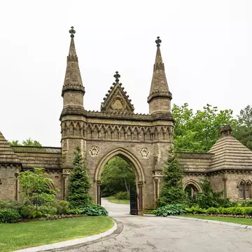 the famous Forest Hills Cemetery in Boston MA, United States