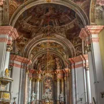 Eger, Hungary 30 AUGUST, 2022 Interior of Minorite Church also called St Anthony of Padua Church at Dobo Square, the second largest church in the city; Shutterstock ID 2310789445; your: Sloane Tucker; gl: 65050; netsuite: Online Editorial; full: POI