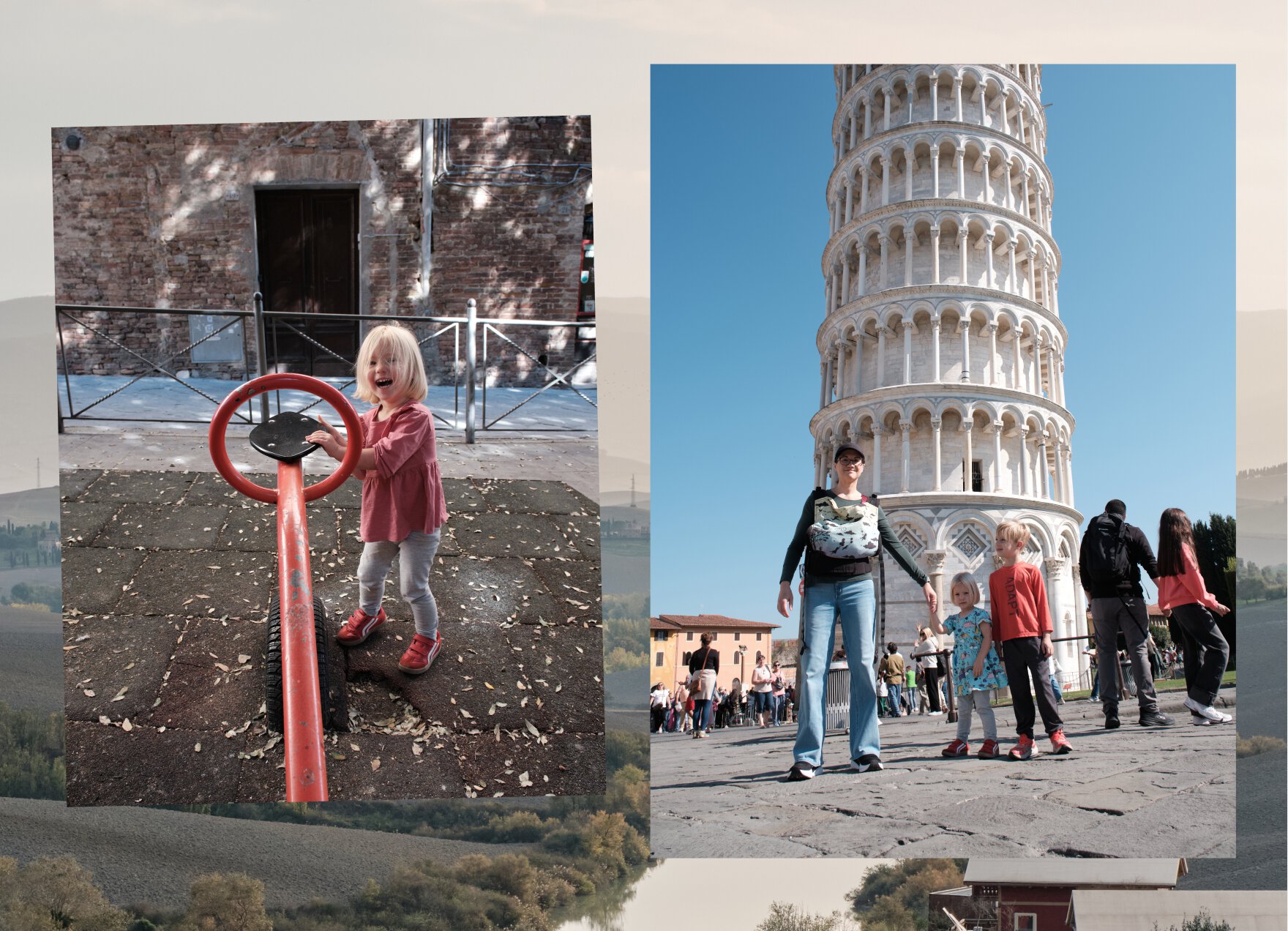 Toddlers and the Leaning Tower of Pisa