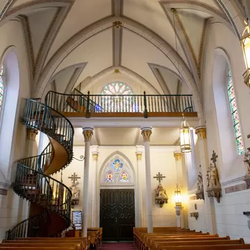 Interior of Loretto Chapel, Santa Fe, new Mexico, USA