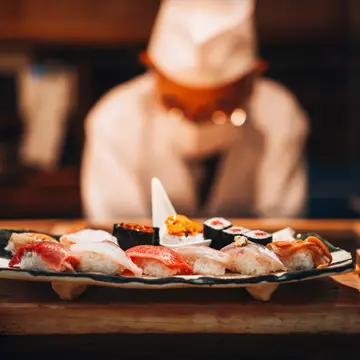 Sushi served "omakase" (chef's choice) at a restaurant in Osaka. Francesco Riccardo Iacomino/Getty Images