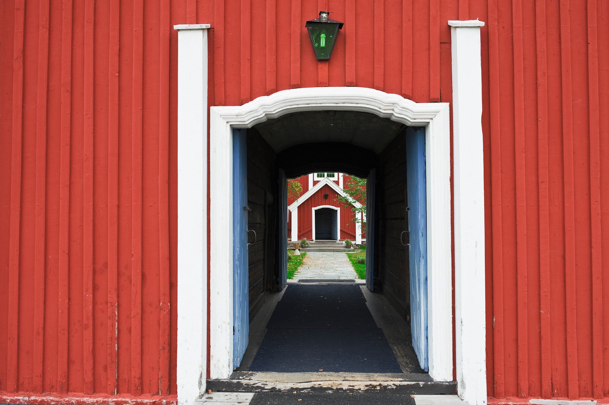The wooden church in Jukkasjärvi, Lapland, Sweden