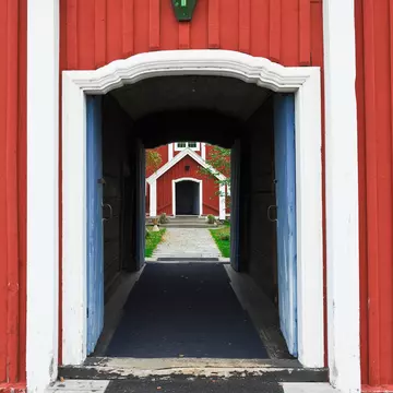 The wooden church in Jukkasjärvi, Lapland, Sweden