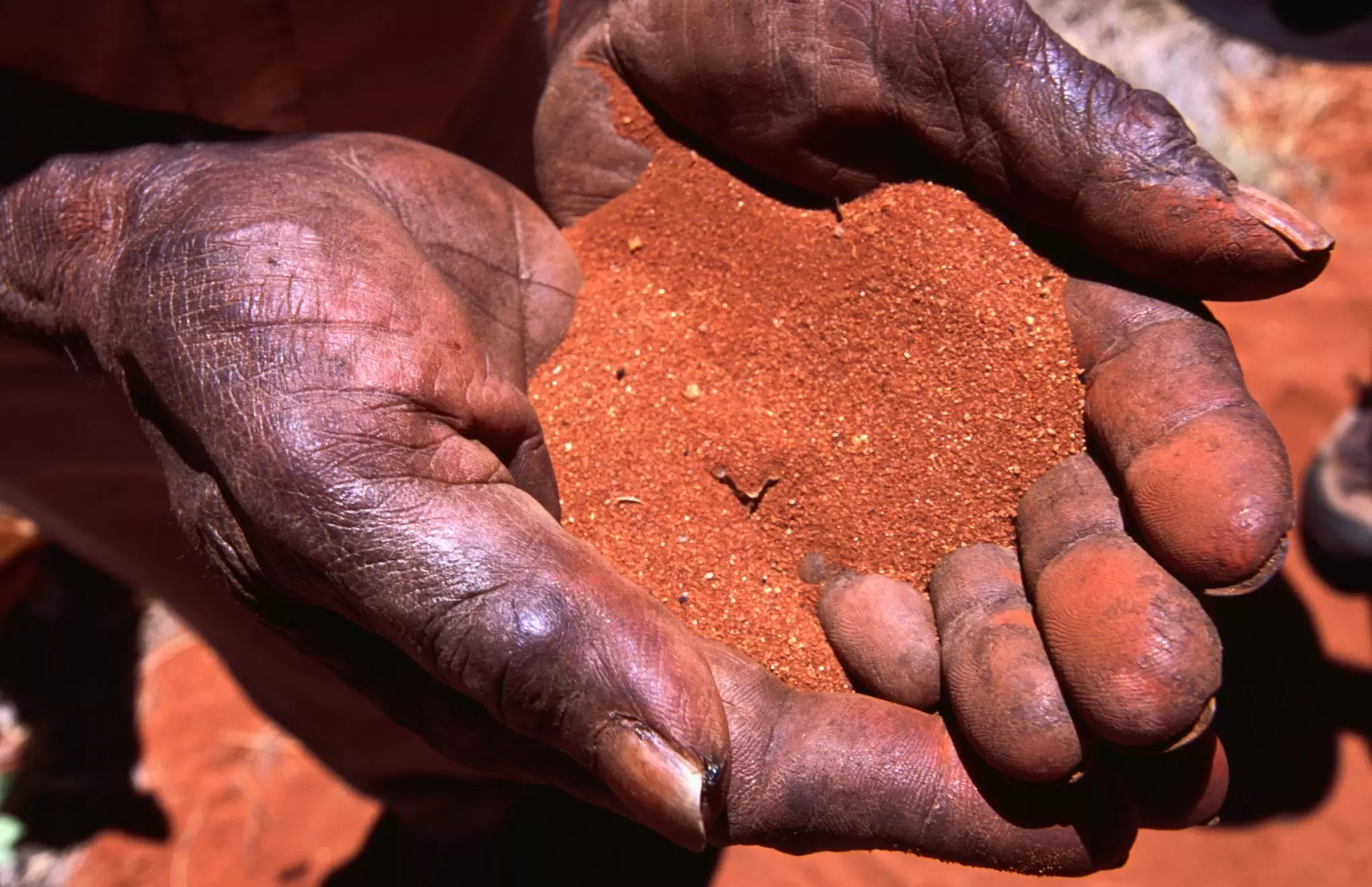 Red desert sand in the Australian outback