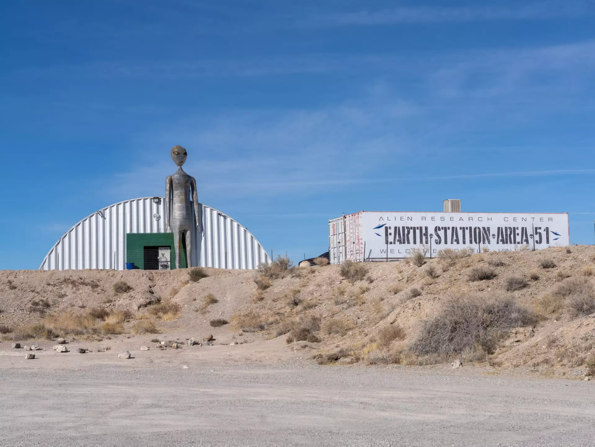 The Alien Research Center is an extraterrestrial themed gift shop on Nevada State Rt. 375. 