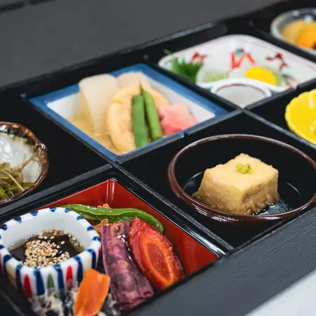 Shōjin ryōri at Takao-san’s Yakuō-in Temple. Todd Fong