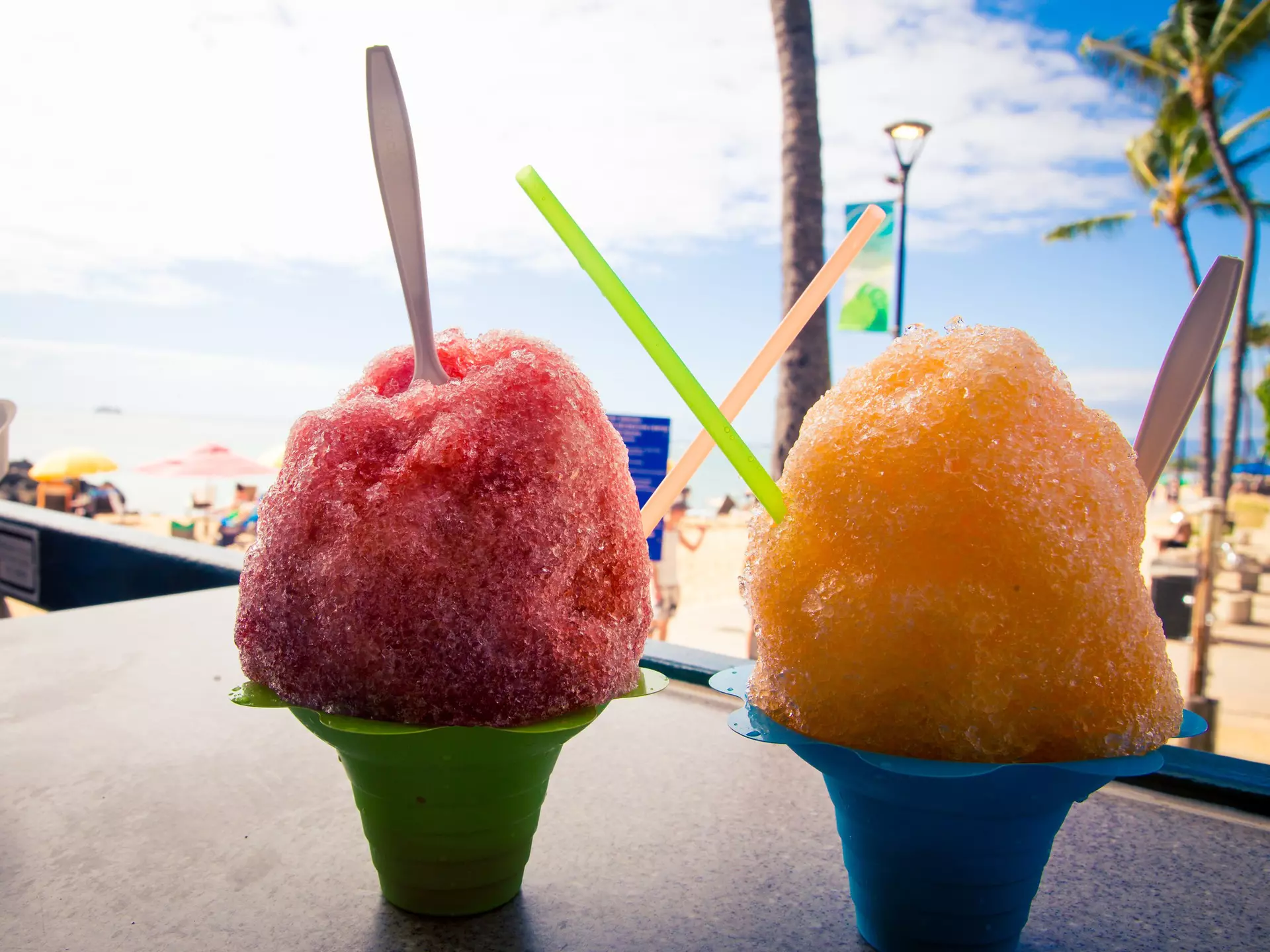 Shave ice is a summery treat served with colorful, syrupy toppings, sold across Hawaii © rustyl3599 / Getty Images