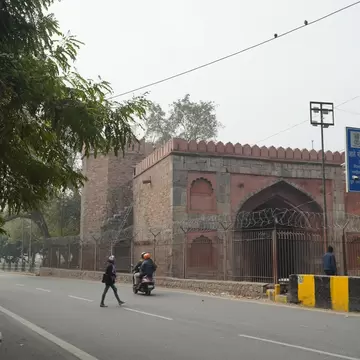 Old Delhi Gate morning view in Daryaganj, New Delhi, India.