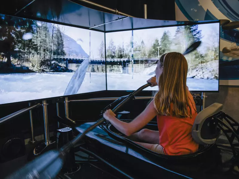 High-tech simulator at the Richmond Olympic Experience.