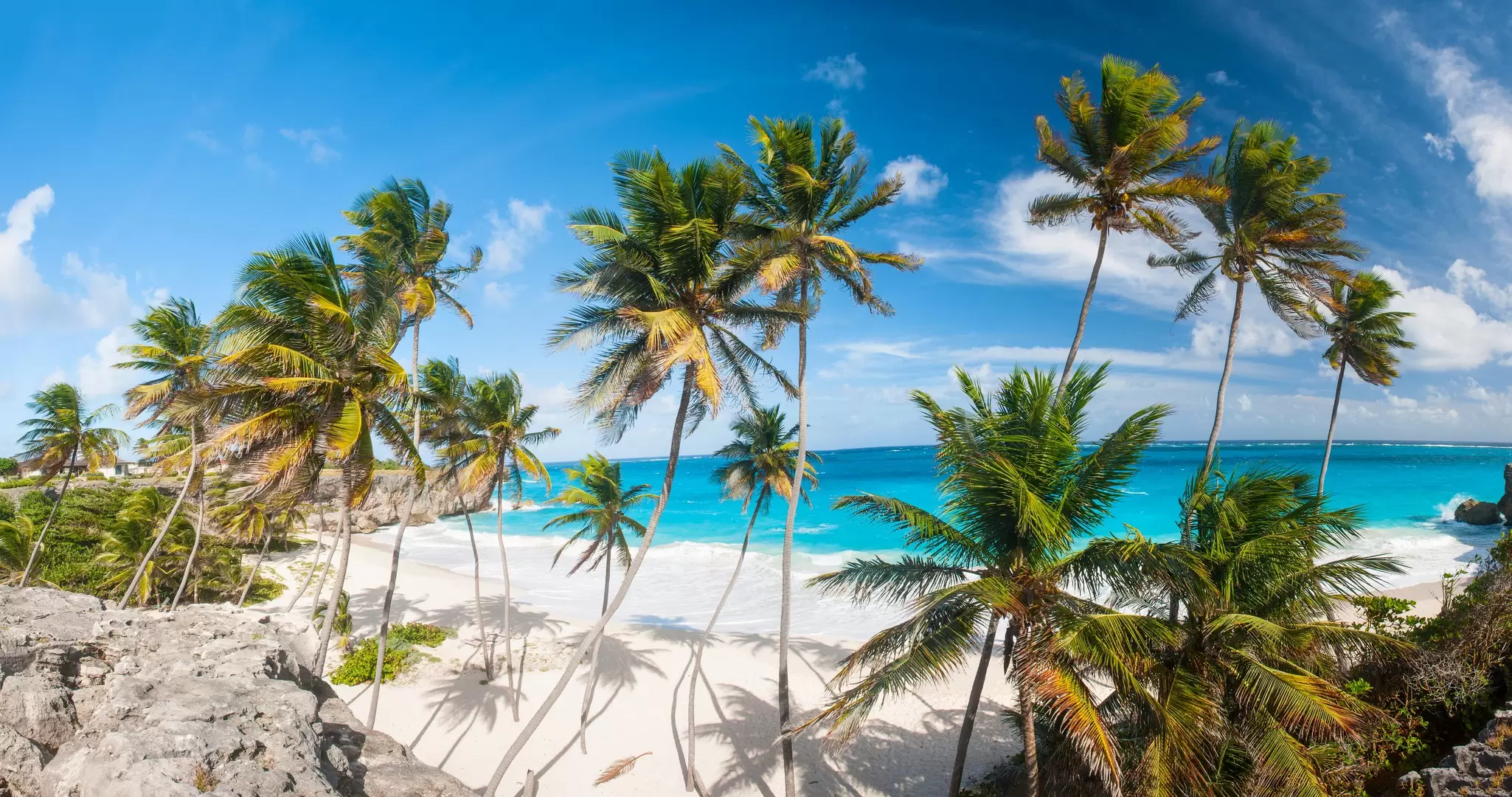 Bottom Bay beach on the Caribbean island of Barbados