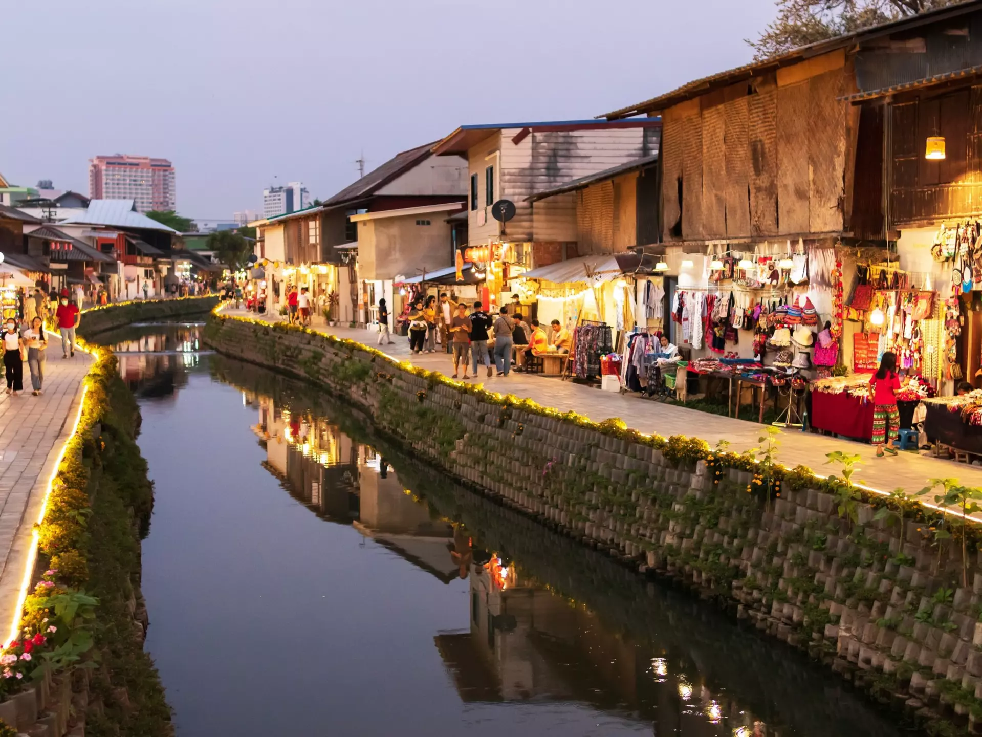 Khlong Mae Kha canal village, Chiang Mai, Thailand.