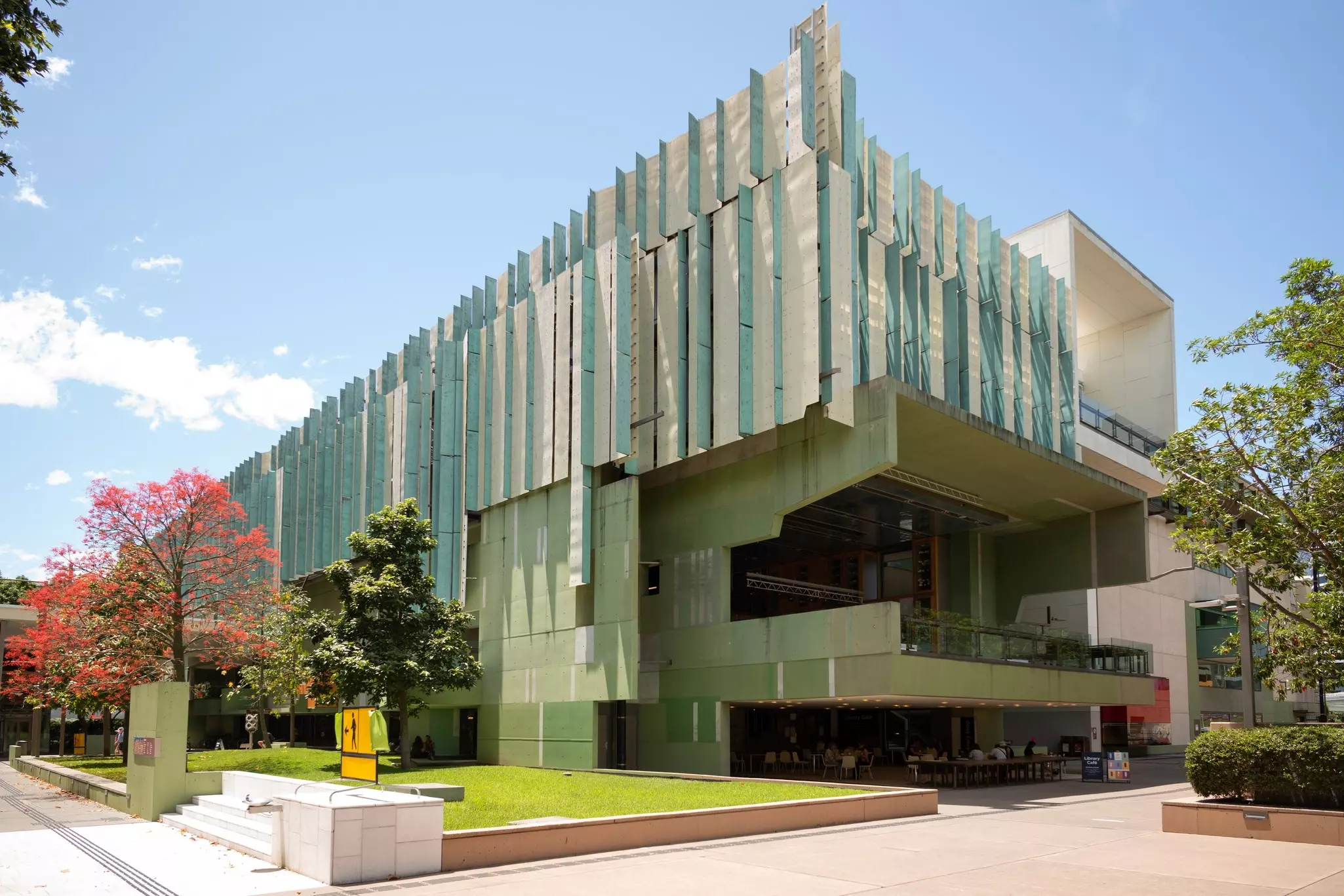Brisbane, Australia - 18 Nov 2022: The state library of Queensland in CBD.