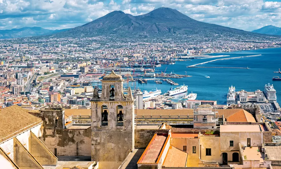 High-angle view of Naples, as seen from Castle Sant`Elmo.
