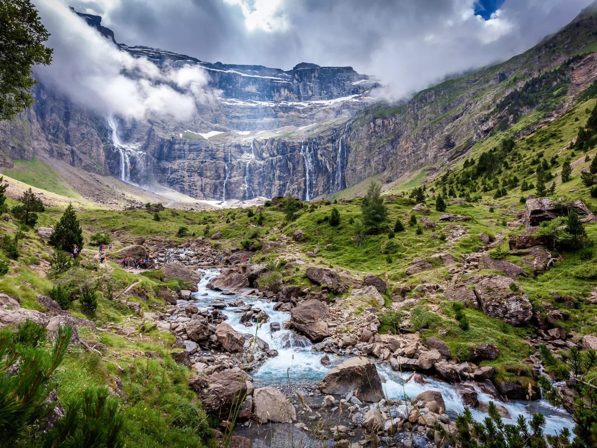 The Cirque de Gavarnie is a cirque in the central Pyrenees, in Southwestern France, close to the border of Spain. It is within the commune of Gavarnie