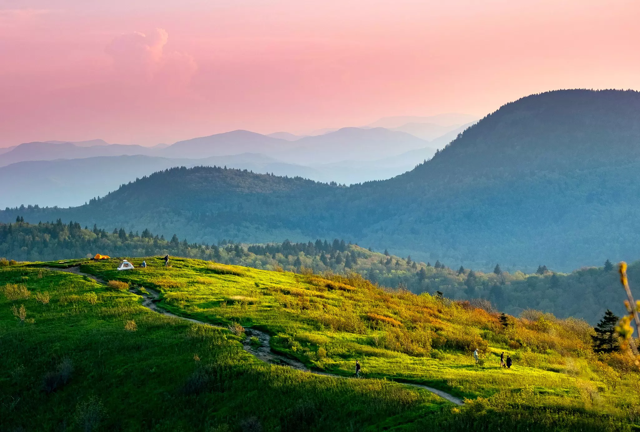 A peaceful evening atop Black Balsam Knob