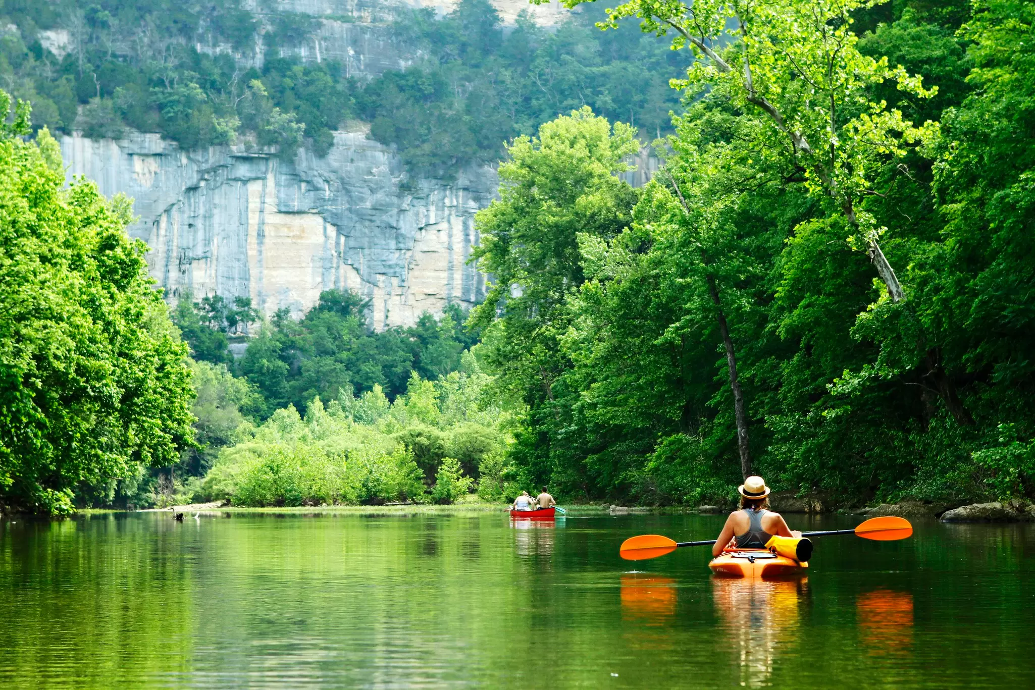 The Buffalo National River winding through the Ozarks, Arkansas