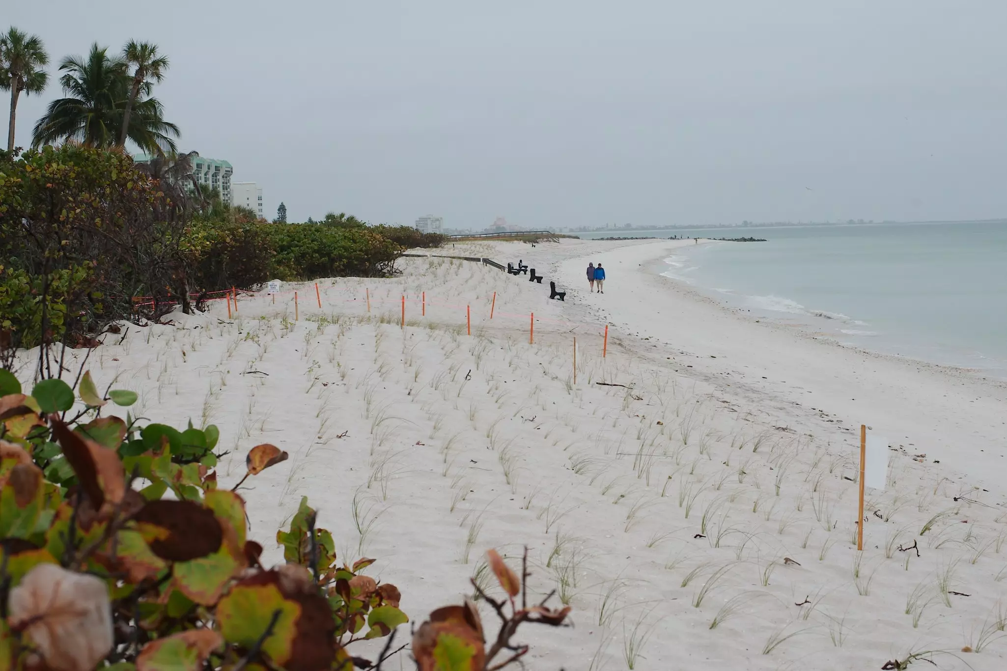 Looking south at Sunset Beach in Treasure Island Florida