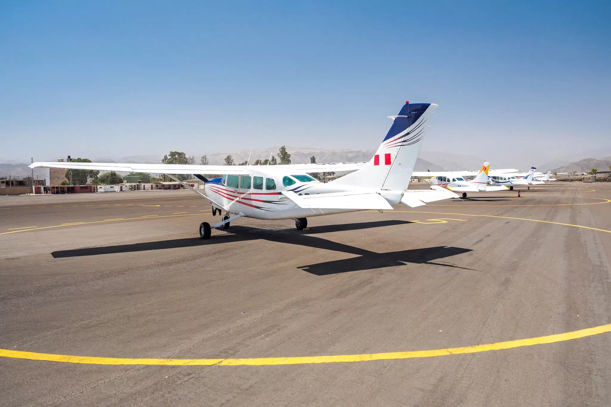 The airplanes that fly over the Nazca Lines in Peru.