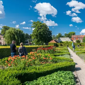 Copenhagen, Denmark. Rosenborg Castle Gardens (Kongens Have) is the oldest and most visited park in Copenhagen.