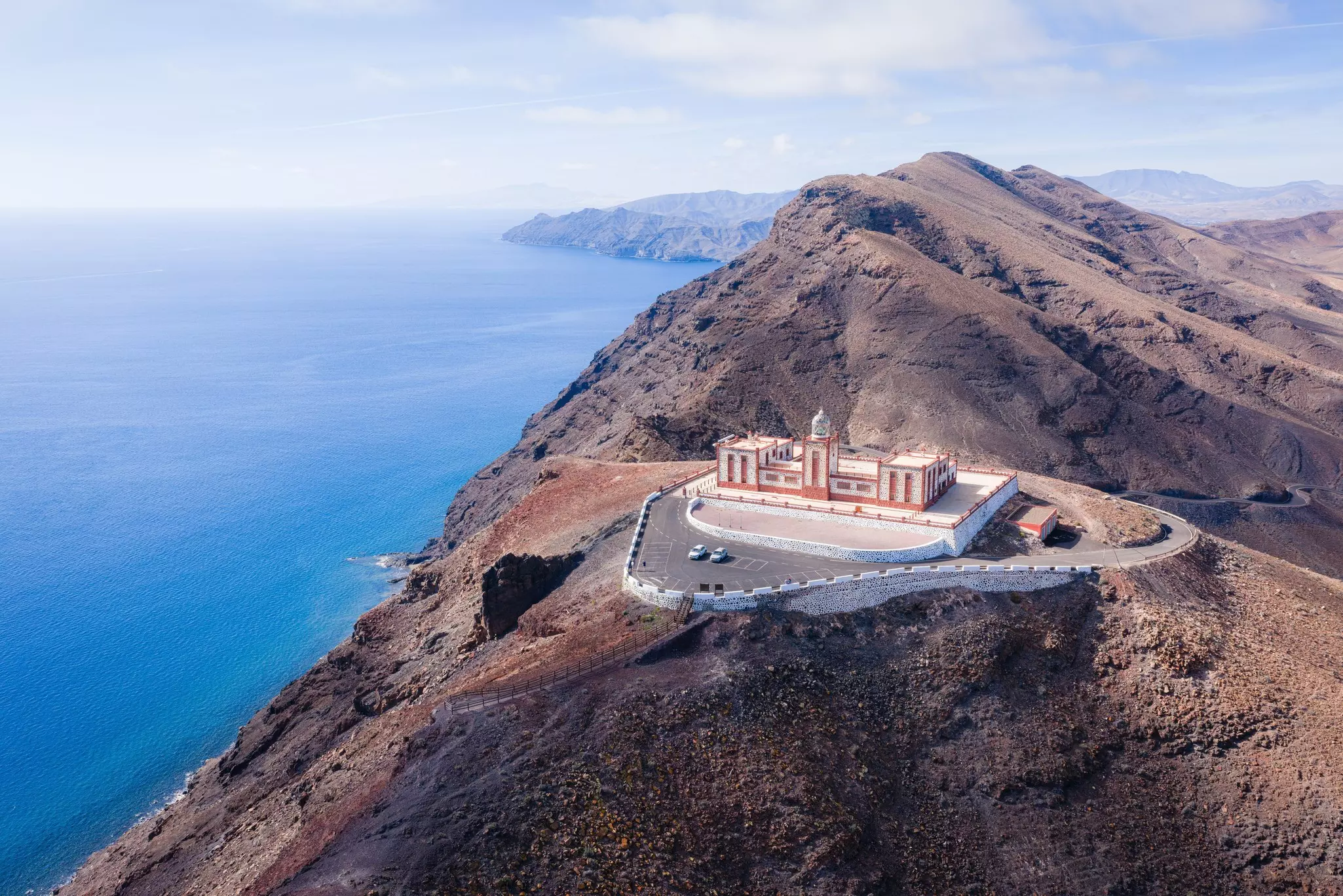 Faro de La Entallada, an active lighthouse on the Canary island of Fuerteventura