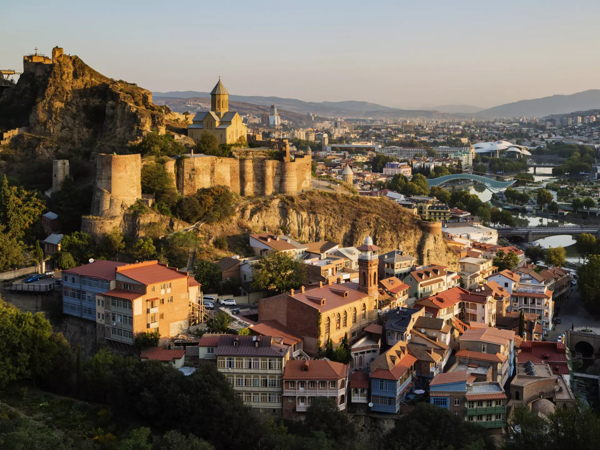 A photograph of the Tbilisi Architecture Map, with text and photographs of buildings