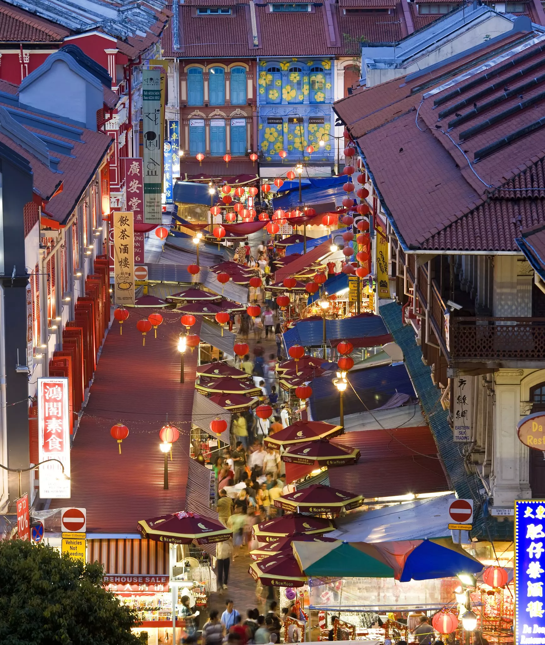 Chinatown, Singapore, at dusk