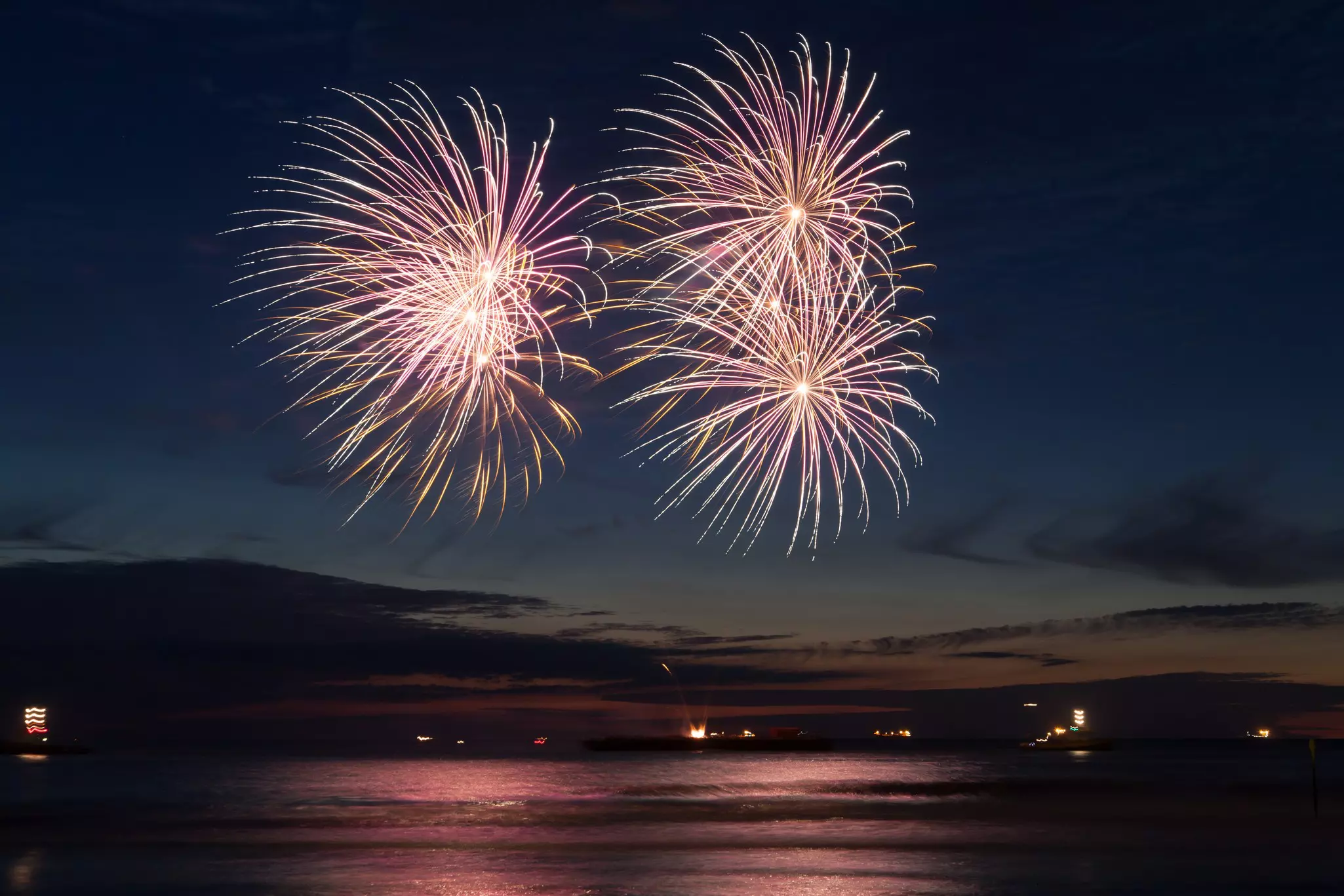 Fireworks are an inspiring end to a summer's day in Scheveningen