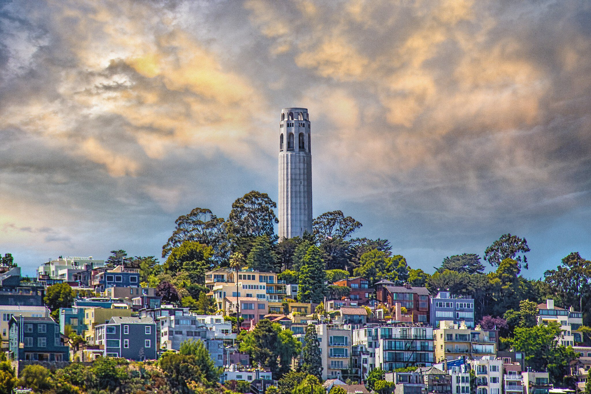 Coit Tower on Telegraph Hill in San Francisco, California