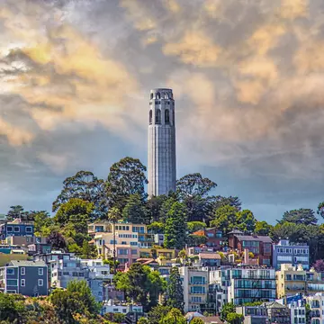 Coit Tower on Telegraph Hill in San Francisco, California